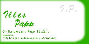 illes papp business card